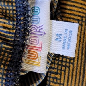 LuLaRoe Skirt Medium Blue & Tan